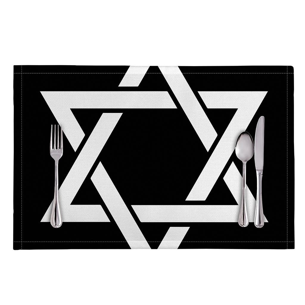 Black And White Star of David Print Placemat