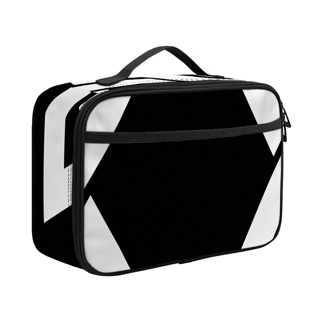 Black And White Star of David Print Portable Lunch Bag