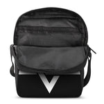 Black And White Star of David Print Rectangular Crossbody Bag