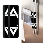 Black And White Star of David Print Refrigerator Handle Covers