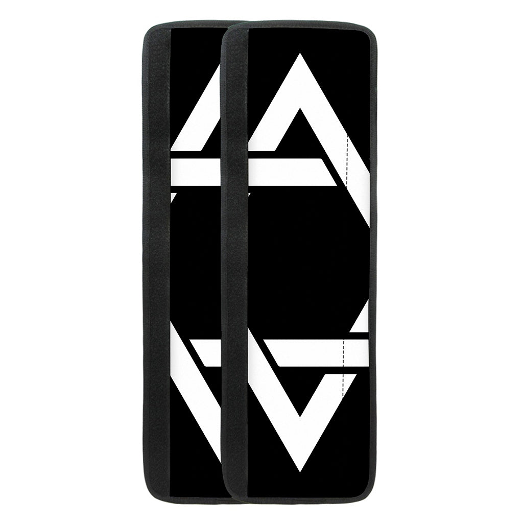 Black And White Star of David Print Refrigerator Handle Covers