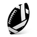 Black And White Star of David Print Rugby Ball