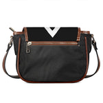 Black And White Star of David Print Saddle Bag