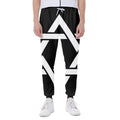 Black And White Star of David Print Joggers