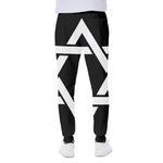 Black And White Star of David Print Scuba Joggers