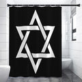 Black And White Star of David Print Shower Curtain