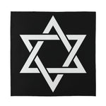 Black And White Star of David Print Silk Bandana