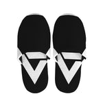 Black And White Star of David Print Slippers