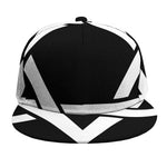 Black And White Star of David Print Snapback Cap