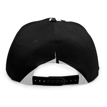 Black And White Star of David Print Snapback Cap
