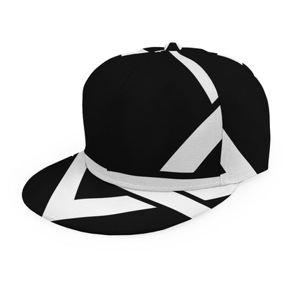 Black And White Star of David Print Snapback Cap