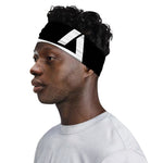 Black And White Star of David Print Sports Headband