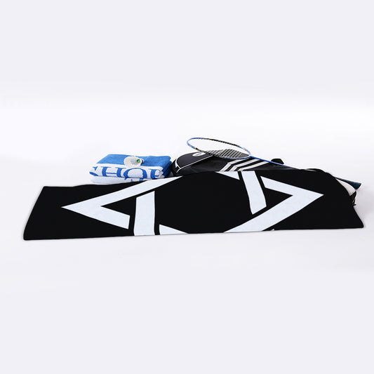 Black And White Star of David Print Sports Towel