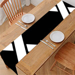 Black And White Star of David Print Table Runner