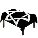 Black And White Star of David Print Tablecloth