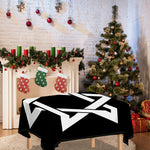 Black And White Star of David Print Tablecloth