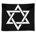 Black And White Star of David Print Tapestry