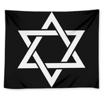 Black And White Star of David Print Tapestry