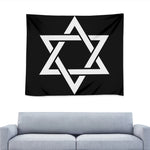 Black And White Star of David Print Tapestry