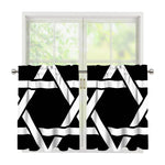 Black And White Star of David Print Tier Curtains