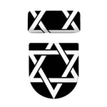 Black And White Star of David Print Toilet Lid And Tank Cover Set