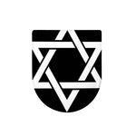 Black And White Star of David Print Toilet Lid Cover