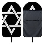 Black And White Star of David Print Waterproof Car Seat Cover