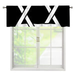 Black And White Star of David Print Window Valance