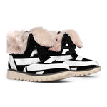 Black And White Star of David Print Winter Boots