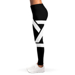 Black And White Star of David Print Women's Leggings
