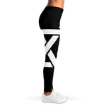 Black And White Star of David Print Women's Leggings