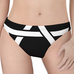 Black And White Star of David Print Women's Thong