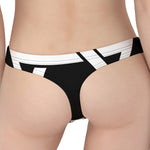 Black And White Star of David Print Women's Thong