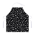 Black And White Star Pattern Print Adjustable Apron