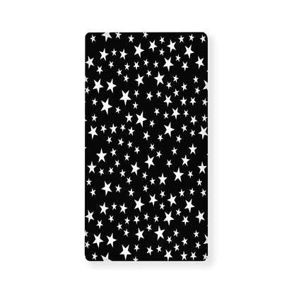 Black And White Star Pattern Print Baby Crib Sheet