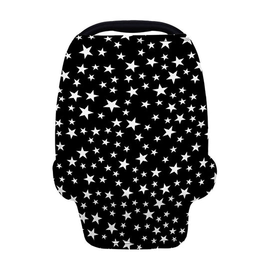 Black And White Star Pattern Print Baby Seat Cover