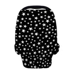 Black And White Star Pattern Print Baby Seat Cover