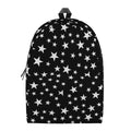 Black And White Star Pattern Print School Backpack