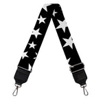 Black And White Star Pattern Print Bag Strap