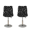 Black And White Star Pattern Print Bar Stool Covers