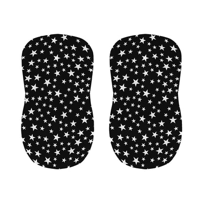 Black And White Star Pattern Print Bar Stool Covers