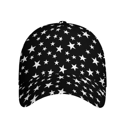 Black And White Star Pattern Print Baseball Cap