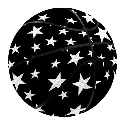 Black And White Star Pattern Print Basketball