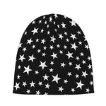 Black And White Star Pattern Print Beanie