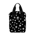 Black And White Star Pattern Print Bible Tote Bag