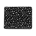 Black And White Star Pattern Print Bifold Wallet