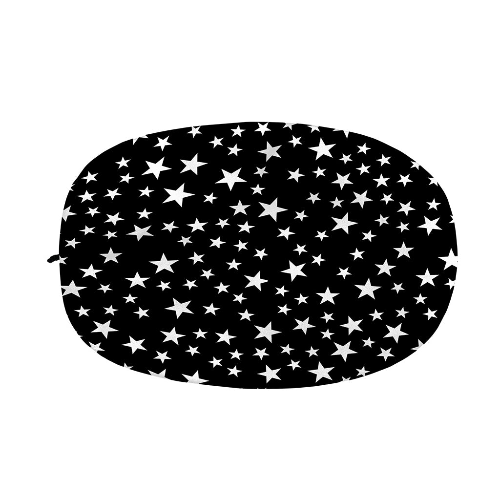 Black And White Star Pattern Print Car Side Mirror Covers