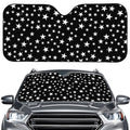 Black And White Star Pattern Print Car Windshield Sun Shade