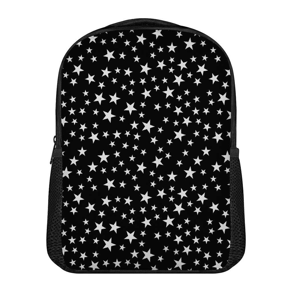 Black And White Star Pattern Print Casual Backpack