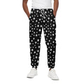 Black And White Star Pattern Print Cotton Sweatpants